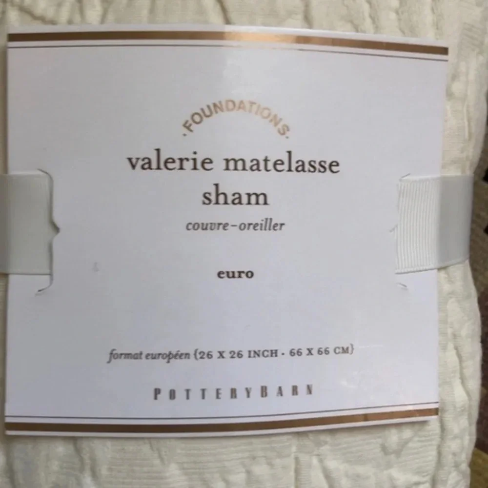 Pottery Barn Valerie Matelasse Cream King Sham